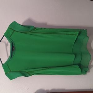 Worthington Sleeveless Blouse Green Medium